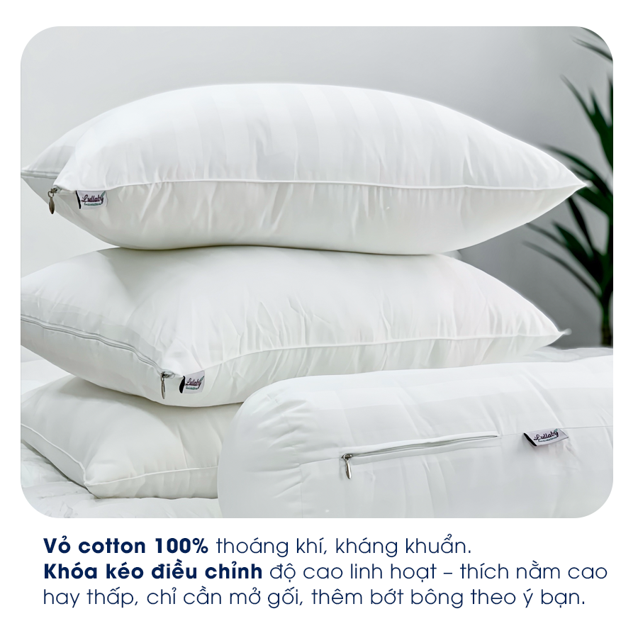 Lullaby bedding | Ruột gối nằm | gối nằm | Gối nằm microfiber | ruột gối lông vũ nhân tạo