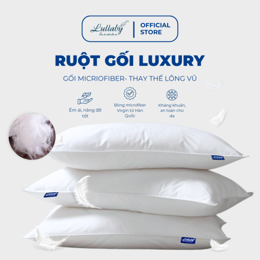 Lullaby bedding | Ruột gối nằm | gối nằm | Gối nằm microfiber | ruột gối lông vũ nhân tạo