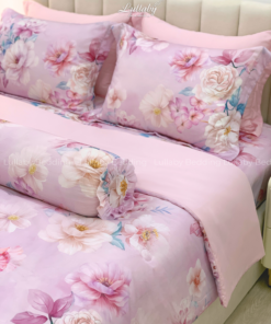 Bộ chăn ga gối Tencel 60S Mộng hồng | Lullaby Bedding | Chăn ga gối Tencel | Tencel 60S