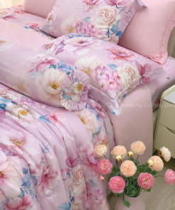 Bộ chăn ga gối Tencel 60S Mộng hồng | Lullaby Bedding | Chăn ga gối Tencel | Tencel 60S