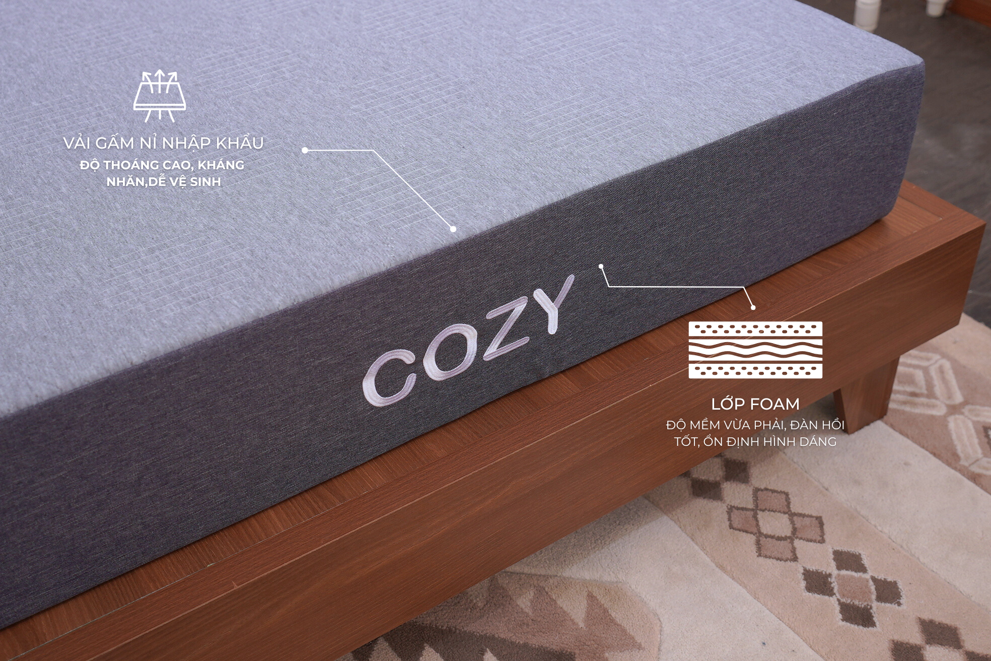 Lullaby Bedding | Nệm foam Cozy | Nệm Nha Trang | Nệm cao cấp | Nệm Khánh Hoà