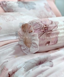 Chăn ga gối Tencel 60S Mẫu đơn hồng | Lullaby Bedding