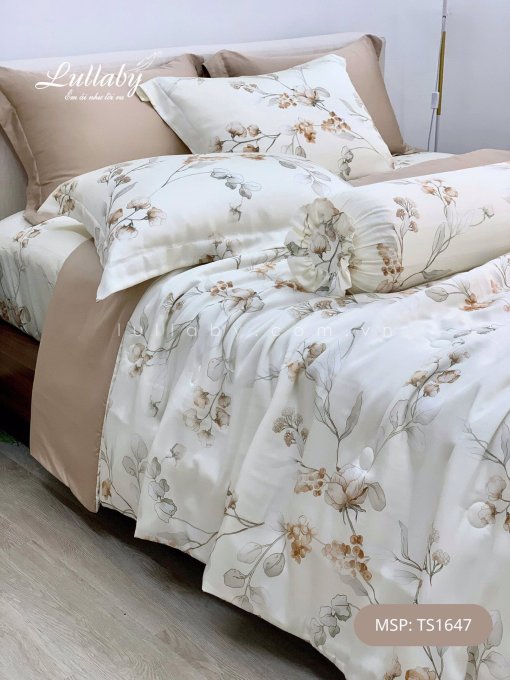 Chăn ga gối Tencel 60S Hoa Mơ | Lullaby Bedding