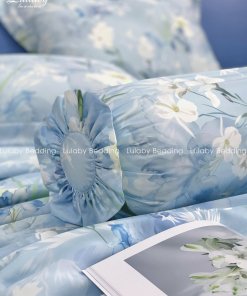 Chăn ga gối Tencel 100S Hoa Diên Vỹ Lullaby Bedding