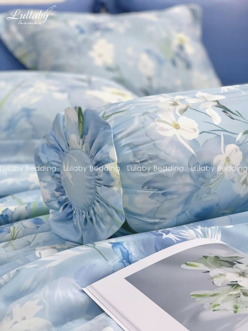 Chăn ga gối Tencel 100S Hoa Diên Vỹ Lullaby Bedding