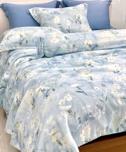Chăn ga gối Tencel 100S Hoa Diên Vỹ Lullaby Bedding