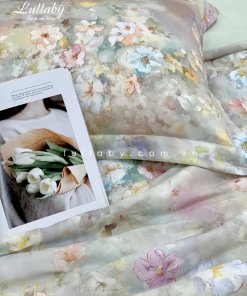 Chăn ga gối Tencel 60S Hoa vẽ | Lullaby Bedding