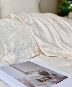 Chăn ga gối Tencel dệt kim - Mosaic Beige| Lullaby Bedding
