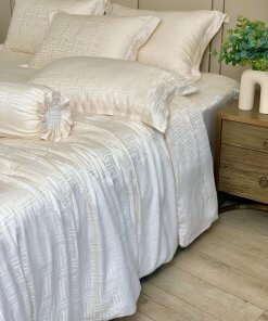 Chăn ga gối Tencel dệt kim - Mosaic Beige| Lullaby Bedding