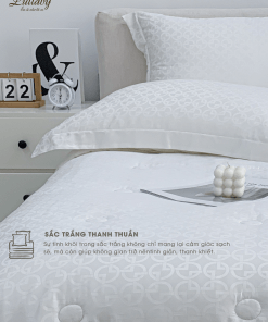 Chăn ga gối Tencel dệt kim - Pure White | Lullaby Bedding