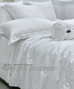 Chăn ga gối Tencel dệt kim - Pure White | Lullaby Bedding