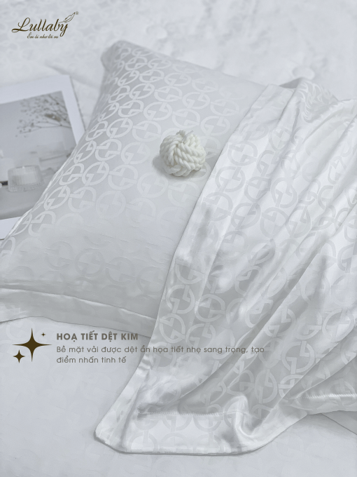 Chăn ga gối Tencel dệt kim - Pure White | Lullaby Bedding