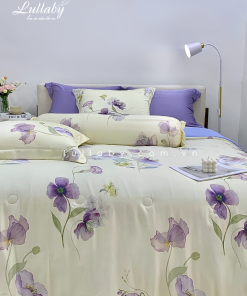 Chăn ga gối Tencel 60S Hoa Clematis | Lullaby Bedding