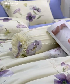 Chăn ga gối Tencel 60S Hoa Clematis | Lullaby Bedding