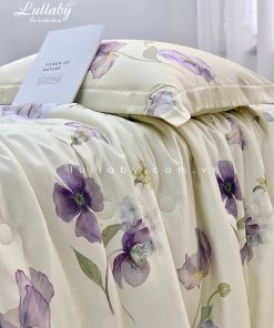 Chăn ga gối Tencel 60S Hoa Clematis | Lullaby Bedding