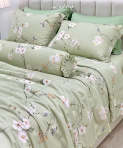 Chăn ga gối Tencel 40S Chồi Biếc | Lullaby Bedding