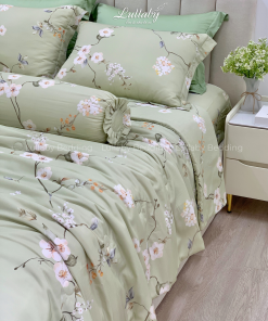 Chăn ga gối Tencel 40S Chồi Biếc | Lullaby Bedding