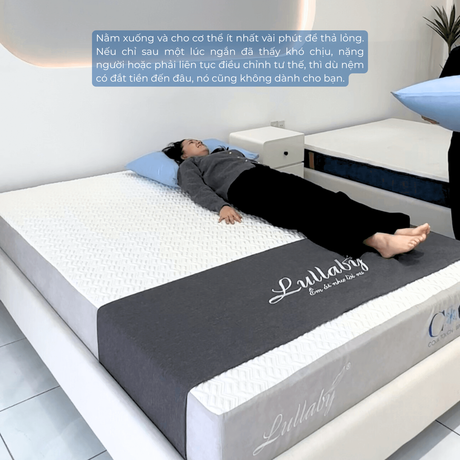 Hướng dẫn cách thử nệm đúng cách tại cửa cửa hàng | Lullaby Bedding