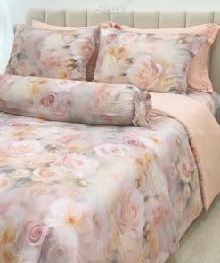 Chăn ga gối Tencel 60S Hoa hồng voan | Lullaby Bedding | Chăn ga gối đệm Lullaby | Chăn ga gối Tencel | Chăn ga gối cao cấp