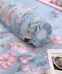 Chăn ga gối Tencel 60S Hoa xuân lam | Lullaby Bedding | Chăn ga gối đệm Lullaby | Chăn ga gối Tencel | Chăn ga gối cao cấp