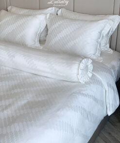 Chăn ga gối Tencel dệt kim trắng | Chăn ga cưới | Lullaby Beding