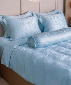 Chăn ga gối Tencel dệt kim xanh | Chăn ga cưới | Lullaby Beding