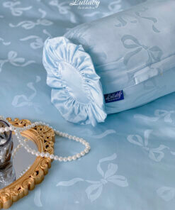 Chăn ga gối Tencel dệt kim xanh | Chăn ga cưới | Lullaby Beding