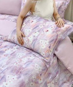 Bộ chăn ga gối Tencel 60S Hoa Tulip | Lullaby Bedding | Chăn ga gối Tencel | Tencel 60S