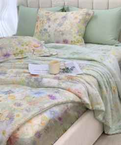 Bộ chăn ga gối Tencel 60S Daisy | Lullaby Bedding | Chăn ga gối Tencel | Tencel 60S