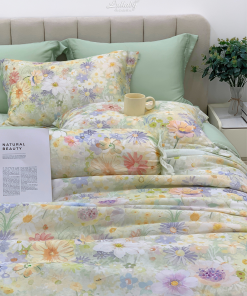 Bộ chăn ga gối Tencel 60S Daisy | Lullaby Bedding | Chăn ga gối Tencel | Tencel 60S